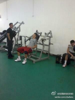August 17th, 2012 - Jeremy Lin works out at the Dongguan New Century Leopards facility