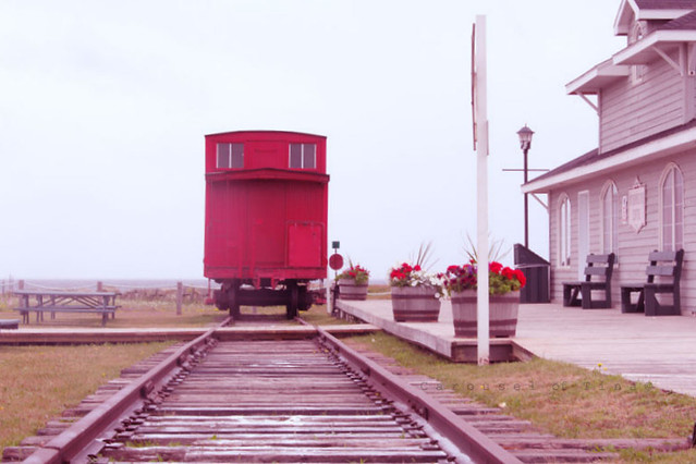 Vagón viejo Antigua estación del Tren
