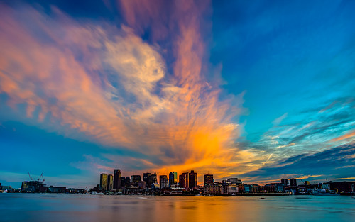Epic Sunset Over Boston