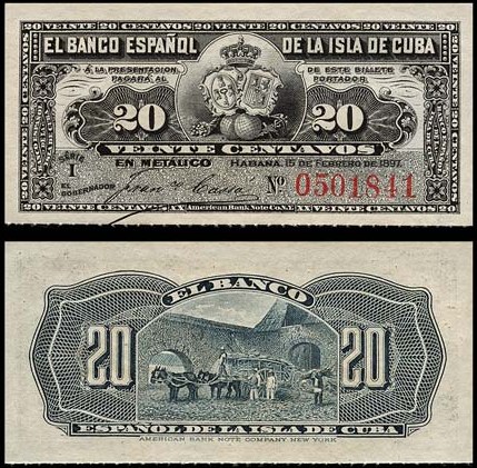 20 Centavos Kuba 1897, Pick 53