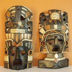 Mexican wooden masks