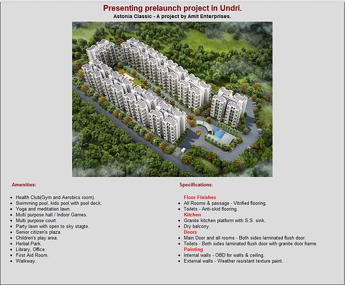 Pre Launch Offer Amit Astonia Classic in Undri, Pune near Bishops School by Amit Enterprises Housing Ltdstarting at Rs 3300 psf by jungle_concrete
