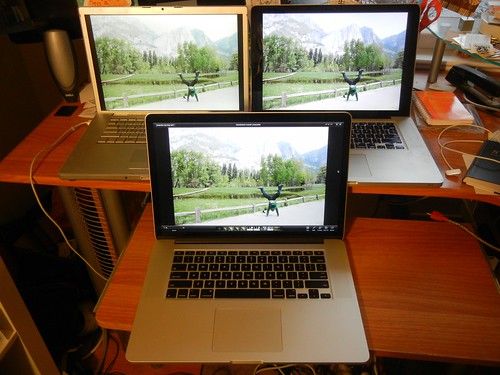 3 generations of macbook pros