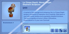 Le Cirque Esprit- Never Forget Elephant Sculpture