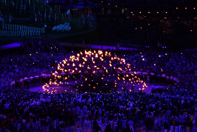 London Olympic Flame Lighting - Opening Ceremony
