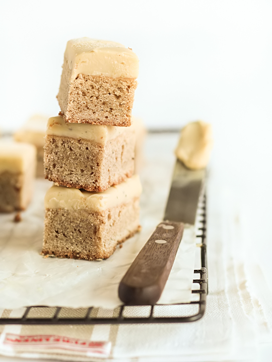Spiced Blondies with Chai Infused Ganache