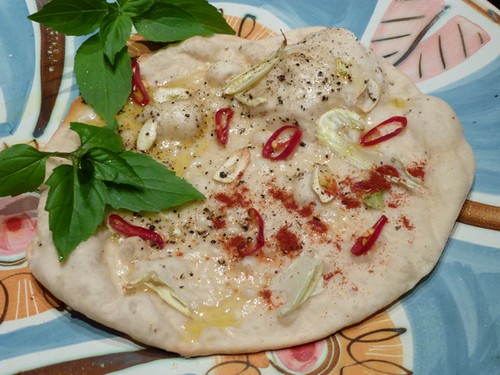 Pizzette with red chilli & fennel