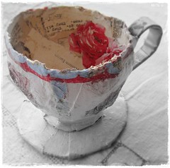 paper mache tea cup
