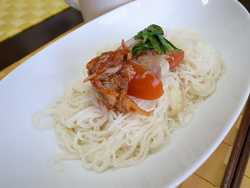 thin wheat noodles　with kimchi by YuChHaMa