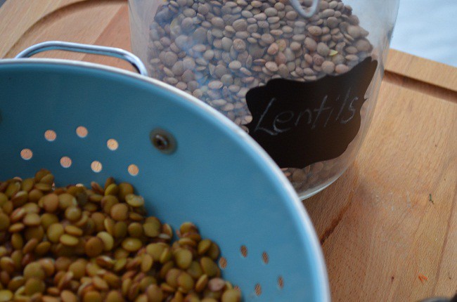 jar of lentils