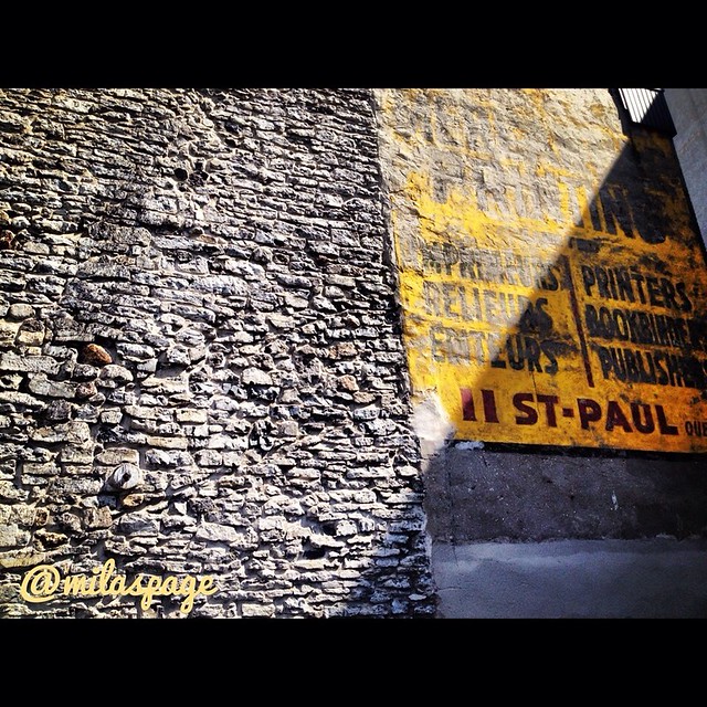 Stone Wall in Sunshine - Fading Sign for Print