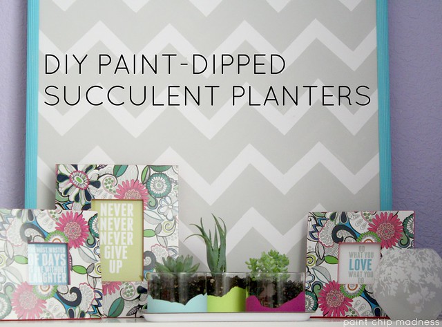 diy paint-dipped glass planters by paint chip madness