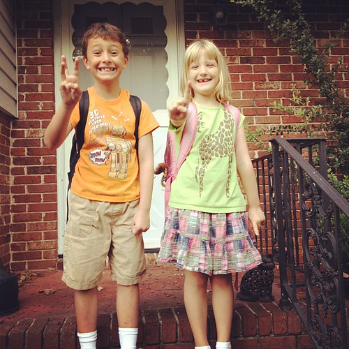 First day of school, 2012. 3rd & 1st. Sniff.