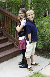 Abbie and Jack on the First Day of School 2012