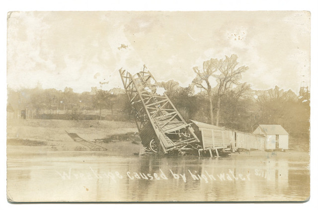 Wreckage caused by high water