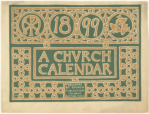 A church calendar 1899