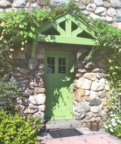 Green Doorway Willowdale Courtyard by randubnick