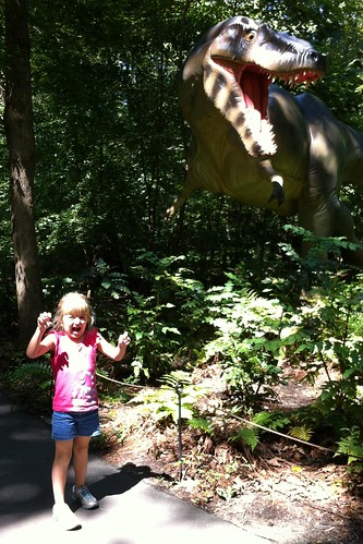 ROAR! Catie is a dinosaur!
