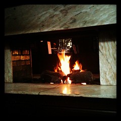 By the fire...
