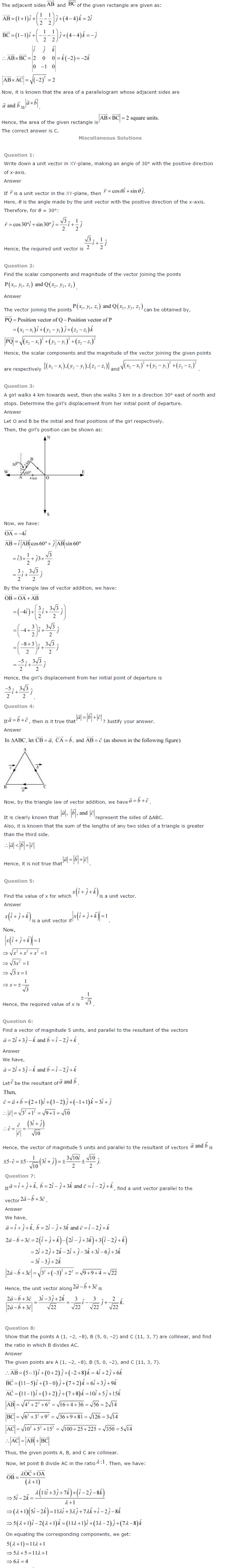 NCERT Solutions for Class 12 Maths Chapter 10 Vector Algebra ex10.6