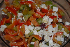 Insalata di peperoni e feta / Salad with sweet peppers and feta
