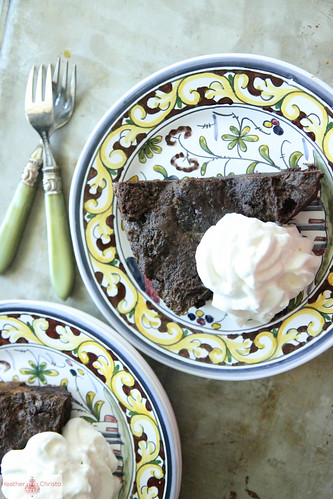 Chocolate Peanut Butter Banana Bread Pudding from Heather Christo Cooks