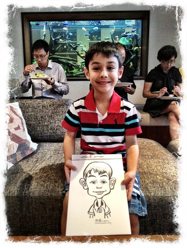 caricatrue live sketching for a birthday party