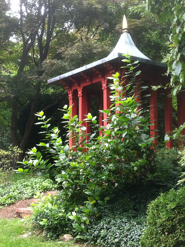 Red Pergola (Long Hill Gardens) by randubnick