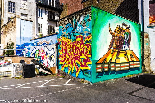Street Art In Tivoli Car Park (Francis Street In Dublin) by infomatique