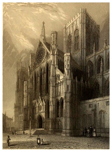 005-Catedral de York transepto sur-Winkles's architectural and picturesque illustrations of the catedral..1836-Benjamin Winkles