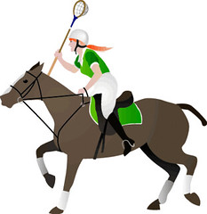 Polocrosse Player.