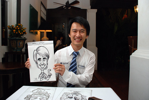 Caricature live sketching for Sycor 10th Anniversary Dinner -3