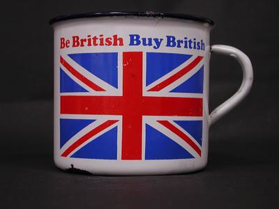 Union Jack tin mug