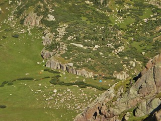 Zoomed in Picture of Ruby Creek Basin Basecamp