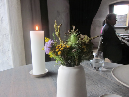 Noma - Copenhagen - August 2012 - Flatbred with Malt Flour and Juniper (in vase)