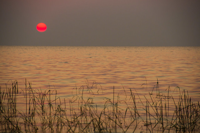 Sunset over Samfya Lake