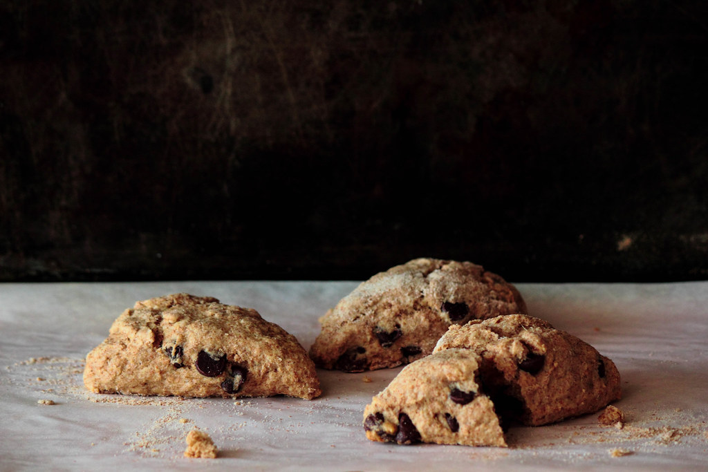 Whole Wheat Chocolate Chip Scones