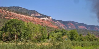 Cliffs Near Durango As Seen From Train