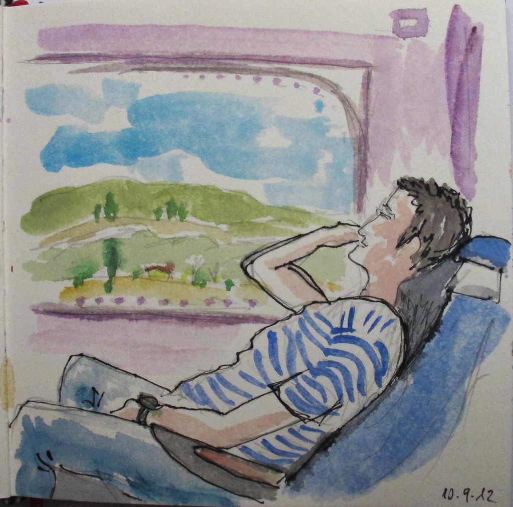 Viajero en el tren (Bcn-Bilbao)