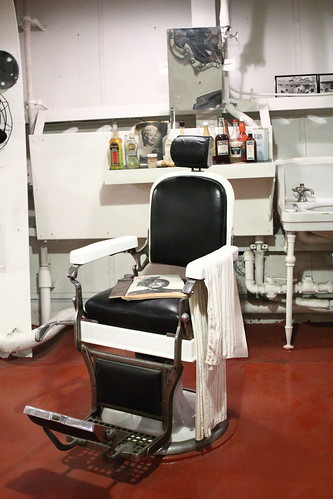 Barber's chair on USS Alabama
