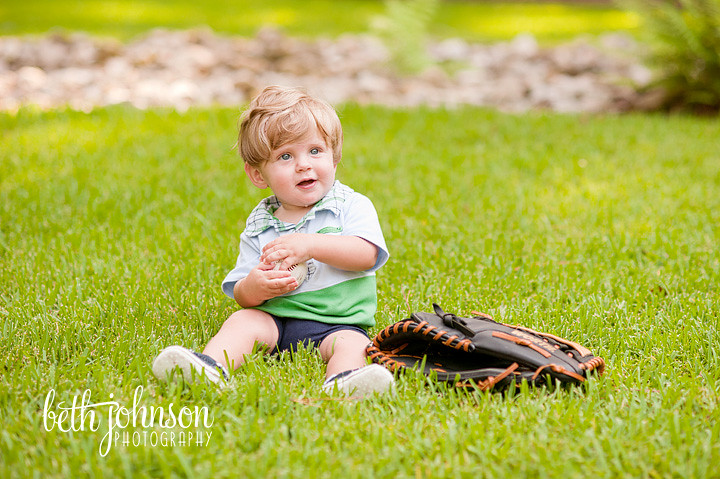 baby boy holding baseball 8 months photographer tallahassee