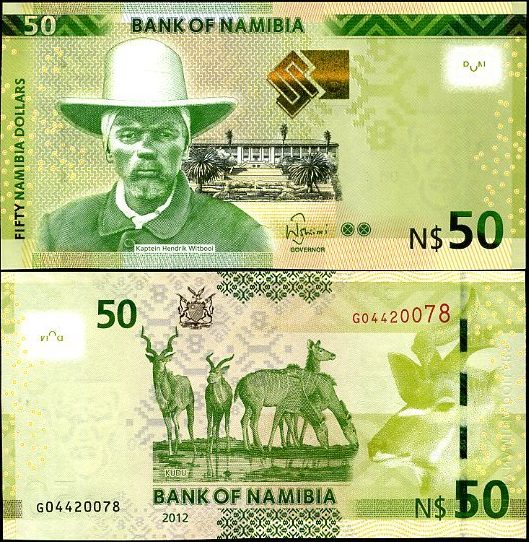 50 Dolárov Namíbia 2012