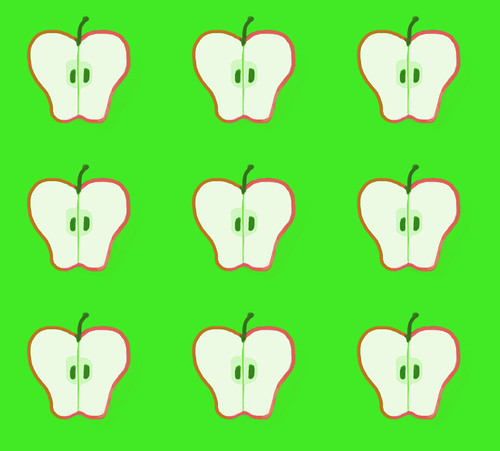 Half Apple Pattern by randubnick
