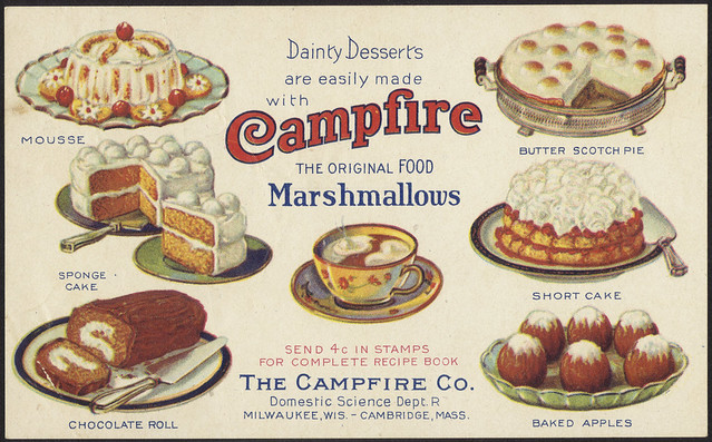 Dainty Desserts are easily made with Campfire Marshmallows, the original food [front]