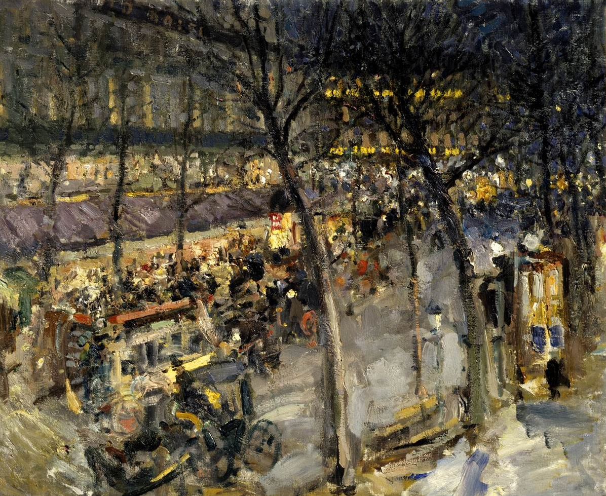 Paris. Cafe de la Paix by Constantin Alexeevich Korovin - 1906