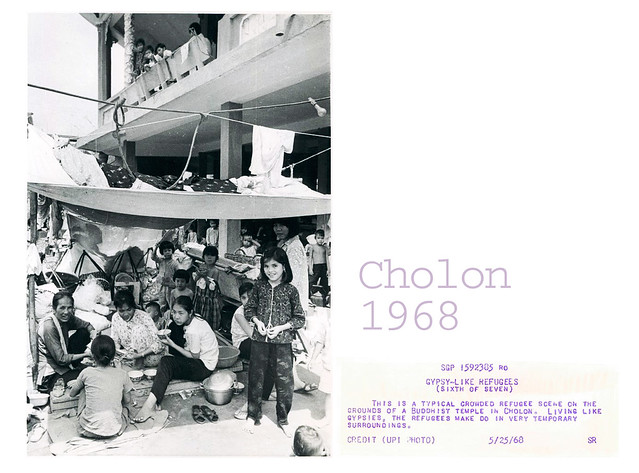 Cholon 1968 - Refugee Scene at Buddhist Temple