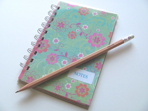 notebook + pencil