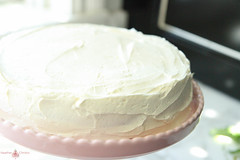 Flourless Chocolate Cake with Vanilla-Buttercream Frosting from Heather Christo Cooks