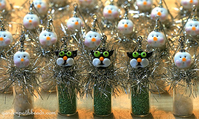 Snowmen and Halloween Ornaments