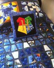 Harry Potter Quilt with matching Hogwarts Cushion